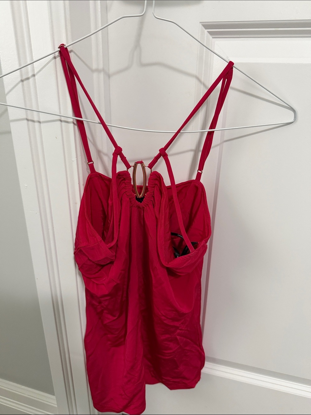 Red Strappy Women's Tank Top